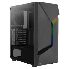 Aerocool SCAPEBKV1 Caja Gaming ATX Frontal RGB LED Cristal Templado Ventilador 12cm Negro