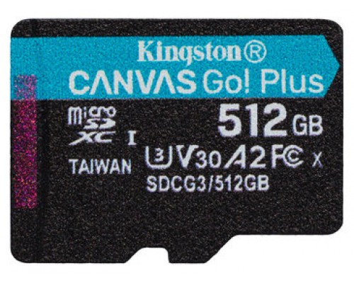 Kingston Technology Canvas Go! Plus memoria flash 512 GB MicroSD Clase 10 UHS-I