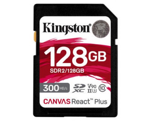 Kingston Technology Canvas React Plus 128 GB SD UHS-II Clase 10