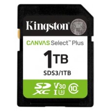 Kingston Technology 1 TB SDXC Canvas Select Plus Gen3 150 MB/s C10 UHS-I U3 V30