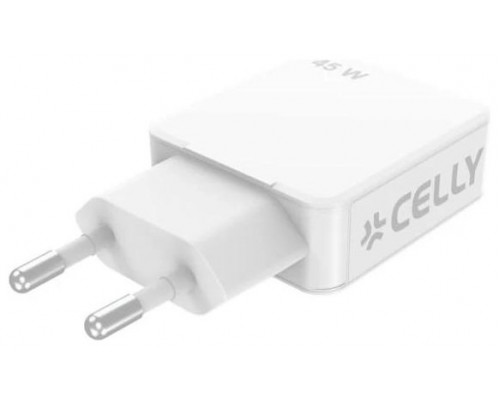 Celly Cargador  1 Usb-C 1 Usb- A 45w