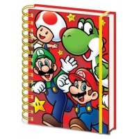 CUADERNO A5 CON ESPIRAL PERSONAJES SUPER MARIO 21 X 15 CM PYRAMID REDSTRING SR72959