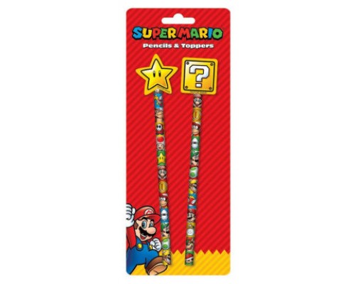 PACK X2 LÁPICES CON GOMA SUPER MARIO (CORE) PYRAMID REDSTRING SR73432