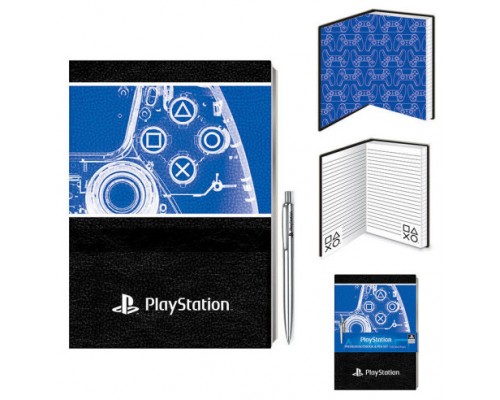 CUADERNO PREMIUM A5 CON BOLÍGRAFO PLAYSTATION 21 X 15 CM PYRAMID REDSTRING SR74120