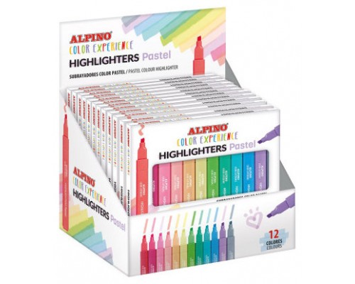 ESTUCHE 12 SUBRAYADORES PASTEL COLOR EXPERIENCE ALPINO SU000012 (Espera 4 dias)