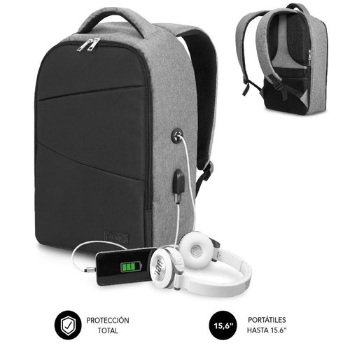 MOCHILA SECURE V2 AP ANTIROBO 16"" GRIS SUBBLIM (Espera 4 dias)