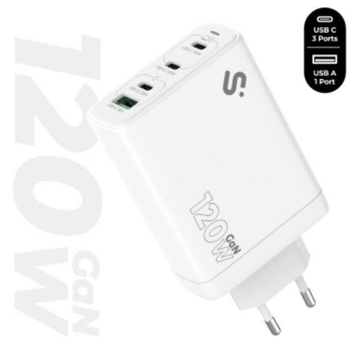SUBBLIM CARGADOR GAN 120W CHARGER USB C+C+C+A