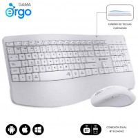 SUBBLIM Teclado con ratón COMBO DUAL OFFICE PROWAVE WHITE