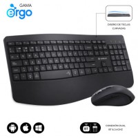 SUBBLIM Teclado con ratón COMBO DUAL OFFICE PROWAVE BLACK