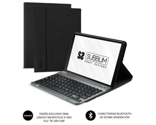 SUBBLIM Funda con teclado KeyTab Pro BT Lenovo Tab M10 Plus 3a Gen 10.6” TB-125F/128F