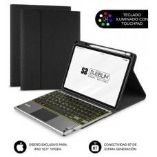 SUBBLIM Funda con Teclado Retroiluminado KEYTAB Pro BT Touchpad Ipad 10,9" 10a Gen Black