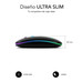 RAT&Oacute;N &Oacute;PTICO INAL&Aacute;MBRICO 2.4G Y BT RGB LED DUAL FLAT MOUSE BLACK