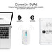 RATÓN ÓPTICO INALÁMBRICO 2.4G Y BT RGB LED DUAL FLAT MOUSE WHITE-MR3 RATÓN ÓPTICO INALÁMBRICO 2.4G Y BT RGB LED DUAL FLAT MOUSE WHITE