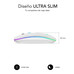 RATÓN ÓPTICO INALÁMBRICO 2.4G Y BT RGB LED DUAL FLAT MOUSE WHITE-MR3 RATÓN ÓPTICO INALÁMBRICO 2.4G Y BT RGB LED DUAL FLAT MOUSE WHITE