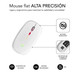 RATÓN ÓPTICO INALÁMBRICO 2.4G Y BT RGB LED DUAL FLAT MOUSE WHITE-MR3 RATÓN ÓPTICO INALÁMBRICO 2.4G Y BT RGB LED DUAL FLAT MOUSE WHITE