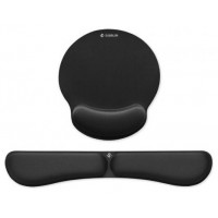 SUBBLIM SUBMP-04E020 descansa mu&ntilde;ecas Algod&oacute;n, Licra, Espuma de memoria, Poliuretano (PU) Negro