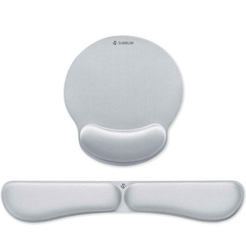 PACK SUBBLIM ERGO MEMORYFLEX -REPOSAMUÑECAS TECLADO Y RATON PLATA-DI4 PACK SUBBLIM ERGO MEMORYFLEX -REPOSAMUÑECAS TECLADO Y RATON PLATA