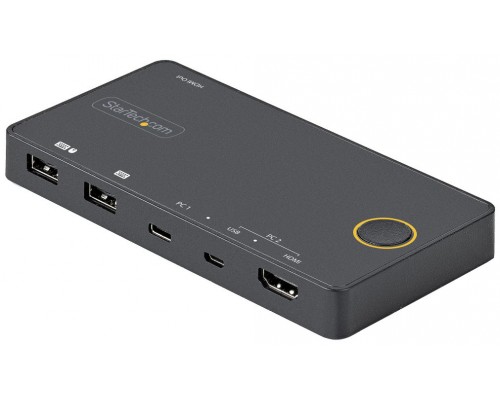 STARTECH SWITCH KVM 2 PUERTOS HDMI + USB-C USB-A