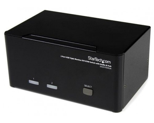 STARTECH CONMUTADOR SWITCH KVM 2 PUERTOS VIDEO DVI