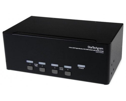 STARTECH CONMUTADOR SWITCH KVM 4 PUERTOS VIDEO DVI