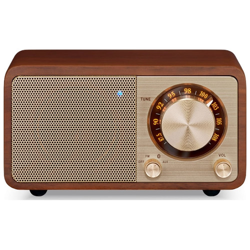SANGEAN WR-7 PLUS NOGAL VINTAGE / RADIO CON MUEBLE DE MADERA FM / BLUETOOTH / AUX