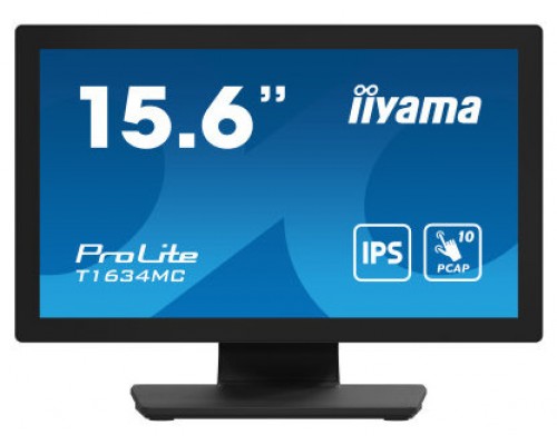 iiyama ProLite T1634MC-B1S pantalla para PC 39,6 cm (15.6") 1920 x 1080 Pixeles Full HD LED Pantalla táctil Negro