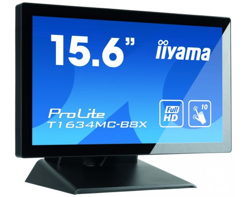 iiyama ProLite T1634MC-B8X monitor pantalla táctil 39,6 cm (15.6") 1920 x 1080 Pixeles Multi-touch Multi-usuario Negro