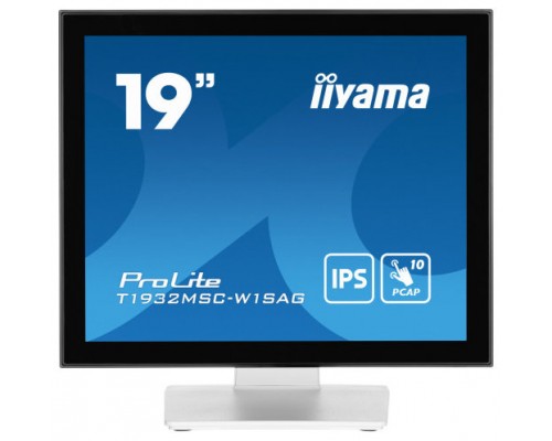 iiyama ProLite T1932MSC-W1SAG pantalla para PC 48,3 cm (19") 1280 x 1024 Pixeles Full HD LED Pantalla táctil Mesa Blanco