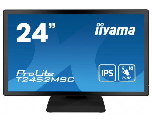 iiyama ProLite T2452MSC-B1 pantalla para PC 60,5 cm (23.8") 1920 x 1080 Pixeles Full HD LCD Pantalla táctil Multi-usuario Negro