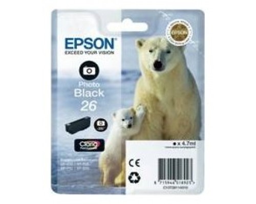 Cartucho tinta epson t261140 negro photo