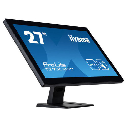 MONITOR IIYAMA 27" BONDED PCAP 10P TOUCH, 1920X1080, IPS-PANEL, FLAT BEZEL FREE GLASS FRONT, HDMI, DISPLAYPORT, 360CD/M² (WITH TOUCH), USB HUB 2X 3.2, SPEAKERS (T2752MSC-B1)-MR48 MONITOR IIYAMA 27" BONDED PCAP 10P TOUCH, 1920X1080, IPS-PANEL, FLAT BEZEL FREE GLASS FRONT, HDMI, DISPLAYPORT, 360CD/M² (WITH TOUCH), USB HUB 2X 3.2, SPEAKERS (T2752MSC-B1)