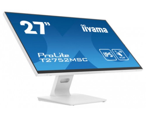 iiyama ProLite T2752MSC-W1 pantalla para PC 68,6 cm (27") 1920 x 1080 Pixeles Full HD LED Pantalla táctil Blanco