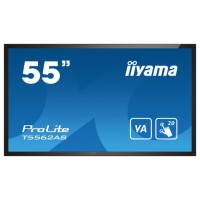 iiyama T5562AS-B1 pantalla de señalización Panel plano interactivo 138,7 cm (54.6") VA 500 cd / m² 4K Ultra HD Negro Pantalla táctil Procesador incorporado Android 8.0 24/7