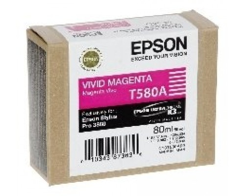 Cartucho tinta epson t580a magenta vivo