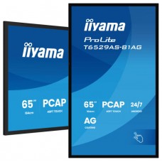 MONITOR IIYAMA TACTIL 65" 4K 20P TACTIL (T6529AS-B1AG) / ANDROID 14/ USO 24/7 / IRX1 / HDMI X 2 / USB-C / HORIZ. Y APAISADO / 420CD/M2 (TOUCH), 4000:1, 6.5MS, USB TOUCH / RS232C / RJ45 / 32GB ROM / 2G RAM / 1GB / WIFI / VESA 400X400MM