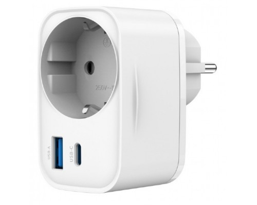 CARGADOR RAPIDO GEMBIRD USB DE 2 PUERTOS CON TOMA DE CA DE PASO 20 W BLANCO