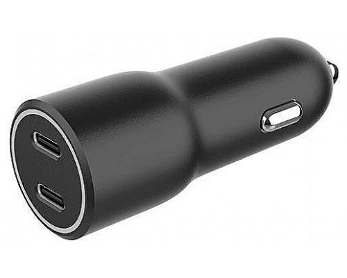 CARGADOR RAPIDO COCHE GEMBIRD POWER LIVERY- 2 PUERTOS USB TIPO C, 40 W, NEGRO