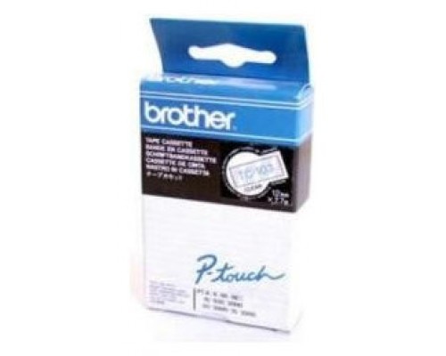 BROTHER Cinta laminada Transparente/Azul 12 mm
