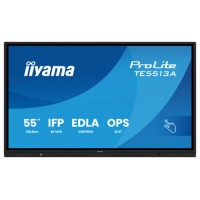 PANTALLA INTERACTIVA 55" EDLA, ANDROID 14, 8/128GB UHD IPS, MM 2X 20W  + 20W SUBWR, 2X HDMI, DP , 2X USB-C,  450CD/M, HORIZ , MEDIA PLAY USB PORTS, ANTIGLARE, LAN, RS232C, IIWARE WIFI-6/BT 5.0, OPS SLOT, VESA 400X400 (MOUNT INCLUDED) (TE5513A-B1AG)