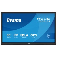 PANTALLA INTERACTIVA 65" EDLA, ANDROID 14, 8/128GB UHD IPS, MM 2X 20W  + 20W SUBWR, 2X HDMI, DP , 2X USB-C,  450CD/M, HORIZ , MEDIA PLAY USB PORTS, ANTIGLARE, LAN, RS232C, IIWARE WIFI-6/BT 5.0, OPS SLOT, VESA 400X400 (MOUNT INCLUDED) (TE6513A-B1AG)