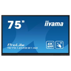 iiyama PROLITE Pantalla plana para señalización digital 190,5 cm (75") Wifi 400 cd / m² 4K Ultra HD Negro Pantalla táctil Procesador incorporado Android 11 16/7