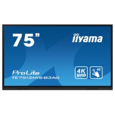 iiyama TE7512MIS-B3AG pantalla de señalización Diseño de quiosco 190,5 cm (75") LCD Wifi 400 cd / m² 4K Ultra HD Negro Pantalla táctil Procesador incorporado Android 11 24/7