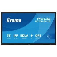 MONITOR INTERACTIVO TACTIL IIYAMA 75" (TE7512MIS-B4AG)3840X2160 / IPS LED 4K UHD / 24/7 / 8/64GB / 400 CD/M / 8MS / 1200:1 / 1 VGA - 3 HDMI / 1 USB-C / 5XUSB / AUDIO OUT / WIFI / MM / 2 RJ45 / OPS SLOT/ ANDROID 11