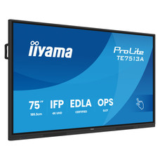 IIYAMA 75" (EDLA)/ANDROID 14,8 CORE SOC, 8/128GB, 40-PTS UHD , NFC, PIR , MM 2X20W +20W SBUW, 2XHDMI, USB-C / HDMI,DP, 2XUSB-C100W PD/MINI-JACK / OPT.OUT, 450CD/M2, L/S MODE, AG GLASS, LAN, WIFI6, BT5.0/IIWARE, PC SLOT,800X400 (WM INCL.) (TE7513A-B2-MR236 IIYAMA 75" (EDLA)/ANDROID 14,8 CORE SOC, 8/128GB, 40-PTS UHD , NFC, PIR , MM 2X20W +20W SBUW, 2XHDMI, USB-C / HDMI,DP, 2XUSB-C100W PD/MINI-JACK / OPT.OUT, 450CD/M2, L/S MODE, AG GLASS, LAN, WIFI6, BT5.0/IIWARE, PC SLOT,800X400 (WM INCL.) (TE7513A-B2