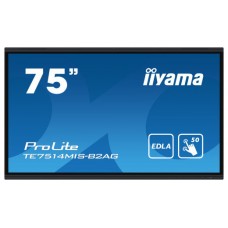 iiyama PROLITE TE7514MIS-B2AG Pantalla plana para señalización digital 190,5 cm (75") LCD Wifi 435 cd / m² 4K Ultra HD Negro Pantalla táctil Procesador incorporado Android 24/7