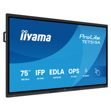IIYAMA 75" STYLISH IFP, (EDLA)/ANDROID 14,8 CORE SOC, 8/128GB, 40-PTS, UHD VA, NFC, PIR , MM 2X20W +20W SBUW, 8-ARRAY MICRO, 2XHDMI, HDMI-OUT, DP, USB-C100W PD/ MINI-JACK / OPT.OUT, 550CD/M2, L/S MODE, AG GLASS, LAN, WIFI6, BT5.0/IIWARE, PC SLOT,800-MR289 IIYAMA 75" STYLISH IFP, (EDLA)/ANDROID 14,8 CORE SOC, 8/128GB, 40-PTS, UHD VA, NFC, PIR , MM 2X20W +20W SBUW, 8-ARRAY MICRO, 2XHDMI, HDMI-OUT, DP, USB-C100W PD/ MINI-JACK / OPT.OUT, 550CD/M2, L/S MODE, AG GLASS, LAN, WIFI6, BT5.0/IIWARE, PC SLOT,800