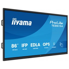 IIYAMA MONITOR INTERACTIVO 86" EDLA,ANDROID 14, 16/128GB UHD IPS, MM 2X 20W  + 20W SUBWR, 2X HDMI, DP , 1X USB-C,  550CD/M, HORIZ , MEDIA PLAY USB PORTS, ANTIGLARE, LAN, RS232C, IIWARE WIFI-6/BT 5.0, OPS SLOT, VESA 600X400 (MOUNT INCLUDED) (TE8615A-B