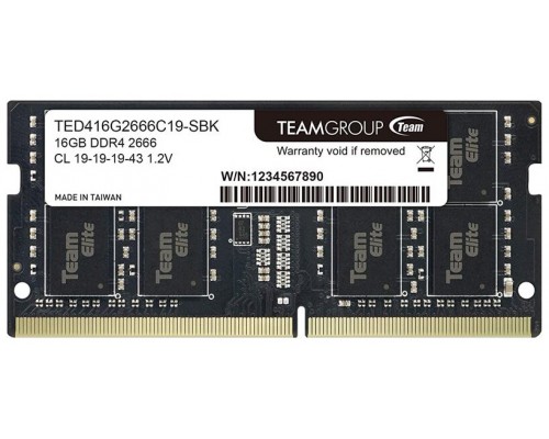 MEMORIA SODIMM DDR4 16GB PC4-21300 2666MHZ TEAMGROUP