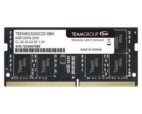 MEMORIA SODIMM DDR4  8GB PC4-25600 3200MHZ TEAMGROU