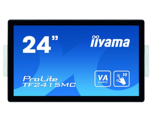 iiyama ProLite TF2415MC-B2 pantalla para PC 60,5 cm (23.8") 1920 x 1080 Pixeles Full HD VA Pantalla táctil Multi-usuario Negro